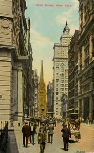 Wall Street, New York City, New York, USA, ca. 1890-ca. 1909 von Unbekannt