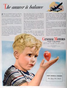 Kriegszeit-Werbung für General Motors, 1944