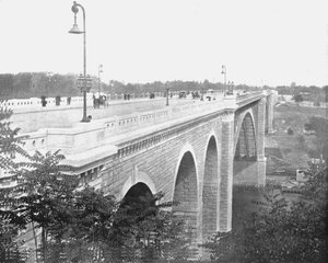 Washington Bridge, Harlem River, New York, USA, um 1900