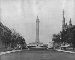 Washington Monument, Baltimore, Maryland, USA, ca. 1900