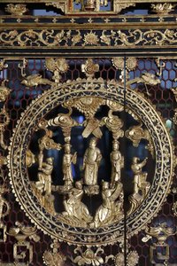 Wat Chedi Luang, Chiang Mai: Kunstwerk im buddhistischen Museum, Thailand