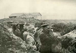 Beobachtung der Schlacht in Frankreich, ca. 1915, 1919