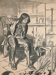 Beobachten des kochenden Kessels, um 1907