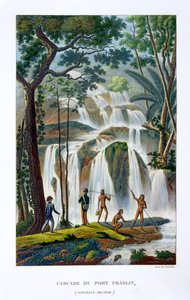 Wasserfall von Port Praslin, New Ireland, 19. Jahrhundert