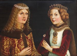 Hochzeitsporträt von Ladislaus dem Nachgeborenen 1440-1457 und Magdalena von Valois 1443-1495