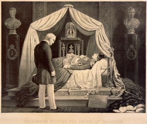 Wellington besucht die Reliquien Napoleons, 19. Jahrhundert