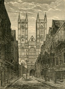 Westfassade der Westminster Abbey, von der Tothill Street, 1881