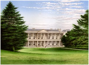 West Wycombe House, Buckinghamshire, Heim von Baronet Dashwood, um 1880