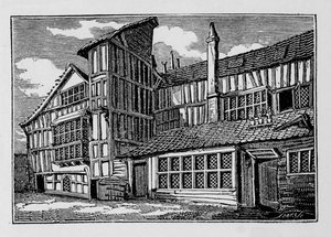 Whittingtons Haus in Swithins Passage, Moor Lane, City of London, 1823 1906 von Unbekannt