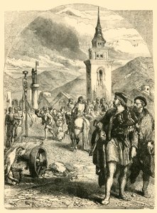 Wilhelm Tell auf dem Marktplatz von Altdorf, 1890 von Unbekannt