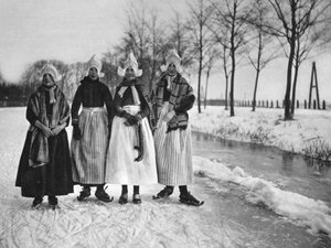 Winter, Volendam, Niederlande, um 1934
