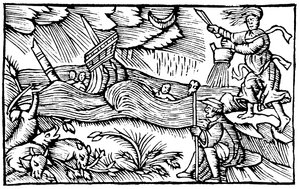 Hexe, die einen Sturm heraufbeschwört, 1562