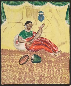 Frau spielt Musik, 1800er Jahre