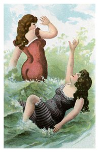 Frauen beim Baden, frühes 20. Jahrhundert