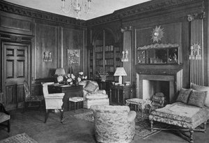 Holzarbeiten aus einem alten englischen Raum in der Bibliothek, Haus von Miss Anne Morgan, New York City, 1924 von Unbekannt