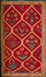 Wollteppich. Indische Königliche Fabrik von Lahore, 17. Jahrhundert