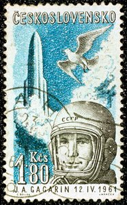 Juri Gagarin, sowjetischer russischer Kosmonaut, 1961 von Unbekannt