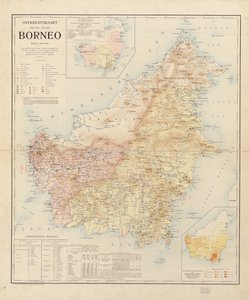 Verzichtskarte der Insel Borneo von Unbekannt