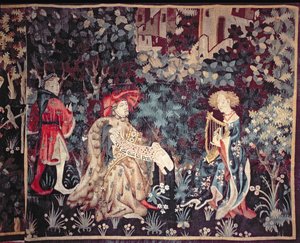 Das Konzert, Wandteppich aus Arras, 1420