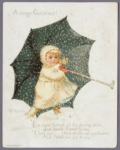 Fröhliche Weihnachten, Weihnachtskarte, 1888