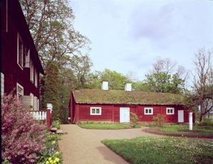 Grasdach-Werkstatt am Haus von Carl Linnaeus, Hammarby, Uppsala, Schweden von Unbekannt Unbekannt