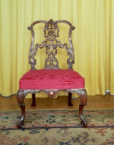Mahagoni-Rippenstuhl im Chippendale-Design