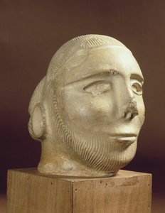Steatit-Porträtkopf, Mohenjodaro, 2300-1750 v. Chr.