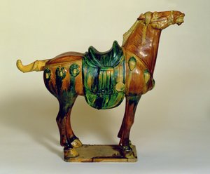 Tang-Stil Keramikfigur eines Pferdes von Unbekannt Unbekannt
