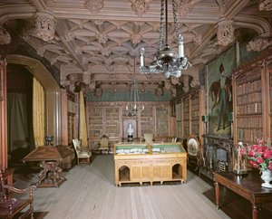 Die Bibliothek, Abbotsford House, Melrose, umgebaut ca. 1822 von Unbekannt Unbekannt