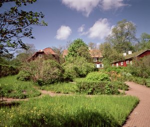 Blick auf das Haus von Carl Linnaeus, Hammarby, Uppsala, Schweden