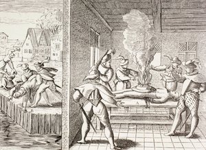 Propaganda aus dem 16. Jahrhundert, die die Gewalt der Gueux gegen die Katholiken darstellt, aus 