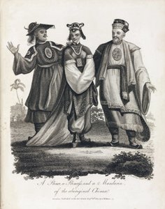 Ein Prinz, eine Prinzessin und ein Mandarin der eingeborenen Chinesen