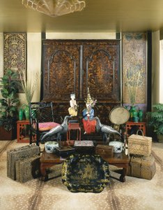 Barockschrank auf Truhe