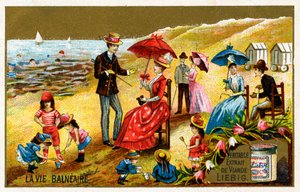 Ein Tag am Meer in Frankreich im späten 19. Jahrhundert