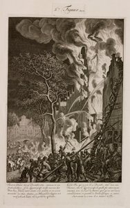 Ein Brand in einer Zuckerraffinerie, Amsterdam, Holland, 29. Dezember 1669 von Unbekannt