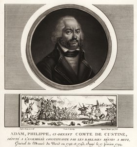 Adam Philippe, Comte de Custine, französischer Revolutionsgeneral, wegen Verrats hingerichtet 1793 von Unbekannt