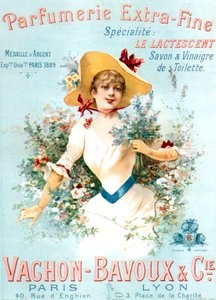 Werbeplakat für Vachon Bavoux Parfums ca. 1891 von Unbekannter Künstler