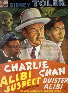 Plakat des Films Charlie Chan: Alibi suspect (Dark Alibi) von Phil Karlson mit Sidney Toler
