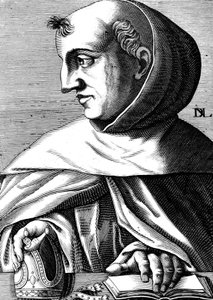 Albertus Magnus (1193/1206-1280) deutscher Dominikanermönch, Wissenschaftler, Philosoph und Theologe, Gravur von Unbekannter Künstler