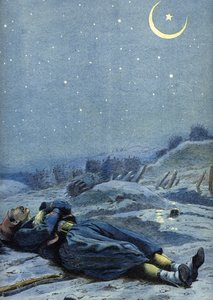 Allegorie der türkischen Nationalhymne: ein Soldat, der für sein Land starb, um 1900 von Unbekannter Künstler