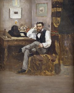 Künstler in seinem Atelier