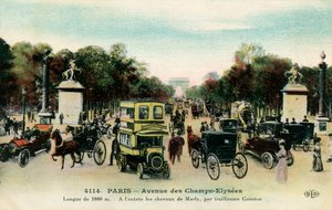 Avenue des Champs-Élysées, Paris, ca. 1900 von Unbekannter Künstler
