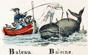 B - Boot Wal - Alphabet - Kinderunterhaltung - Bild Epinal, populäre Serie ca. 1890 (Illustration)