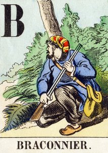 B: Wilderer - Das Jagd-Alphabet, ca. 1890 von Unbekannt