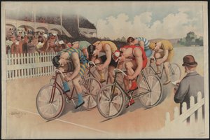 Fahrradrennszene von Unbekannter Künstler
