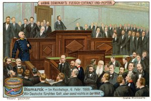 Bismarck im Reichstag von Unbekannter Künstler