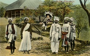 Britische Kolonialdame in indischer Sänfte von Unbekannter Künstler