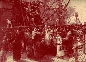 Britisches Auswandererschiff zu den Kolonien - Ende des 19. Jahrhunderts von Unbekannter Künstler