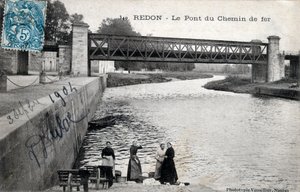 Bretagne, Ille et Vilaine (35), Redon: die Eisenbahnbrücke - Postkarte von 1904 von Unbekannt