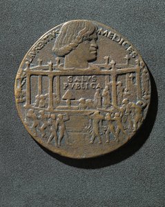 Bronzemedaille zur Erinnerung an Giuliano de Medici von Benjamin Baud